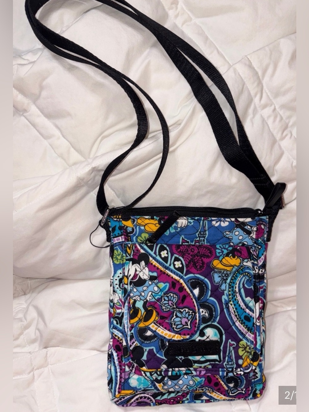 HTF Nwot Vera Bradley Disney Mickey Hipster Crossbody Bag
